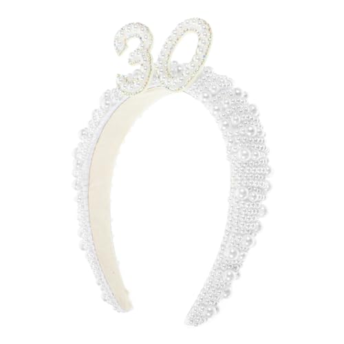 BESPORTBLE Breitstirnband mit Imitationsperlen Rutschfestes Haarschmuck für Geburtstagsfeiern Universelles Design für und Besondere Anlässe von BESPORTBLE