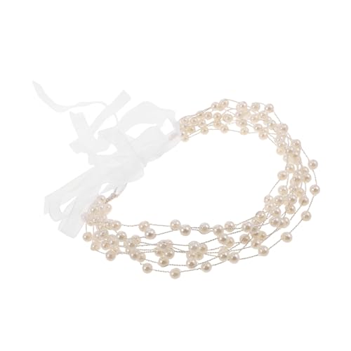 BESPORTBLE Bridal Headband mit Simulierten Perlen Flexibles Leichtes Haarschmuck-accessoire für Hochzeit Brautstyling und Party Klassisches Romantisches Design für Damen und Brautjungfern von BESPORTBLE