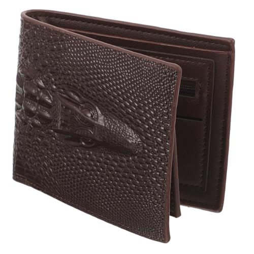 BESPORTBLE Brieftasche mit Krokoprägung für Geldbeutel Männer Reisen Geldbörsen portmonee Herren Herrenbrieftasche tragbare Geldbörse Herren kleine Geldbörse PU-Leder Coffee von BESPORTBLE