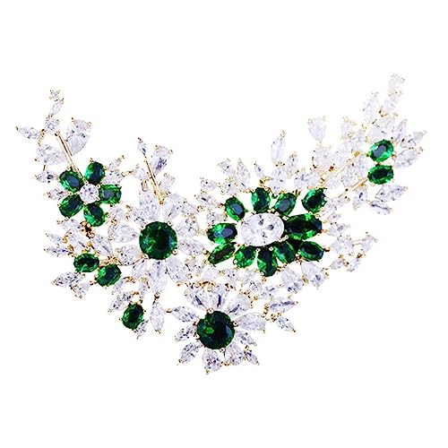 BESPORTBLE Brosche Design Leichte Glänzende Brosche für Damen für Kleidung Schals Taschen Grün von BESPORTBLE