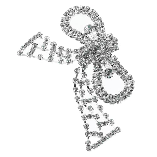 BESPORTBLE Brosche mit Schleife und Kristallen Abnehmbare Schuhclips für Damen Anstecknadel für Hochzeiten Partys und Abendkleider Multifunktionales Schmuckaccessoire von BESPORTBLE