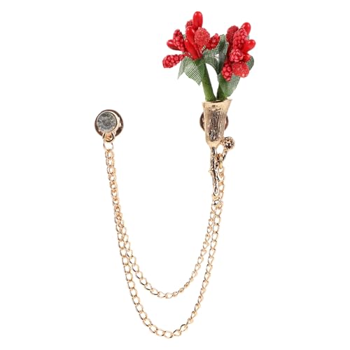BESPORTBLE Broschennadel: Blumenbroschen mit Kette für Damen – Anstecknadeln mit Ketten für Hemdkragen, Kleid, Pullover, Schal, Krawatte und Strickjacke – Kleidungsschmuck-Accessoires von BESPORTBLE