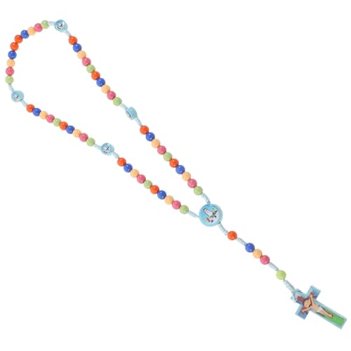 BESPORTBLE Bunte Cross Kette Damen Verstellbare Halskette mit Perlen Modisches Schmuckstück für Frauen Leicht und Bequem für Besondere Anlässe von BESPORTBLE