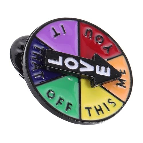 BESPORTBLE Bunte Drehplattenspieler Brosche mit Rotierbarem Kreatives Modisches Pin für Kleidung Vielseitiges Metallisches Accessoire für Taschen und Rucksäcke Cartoon Brosche für Frauen von BESPORTBLE