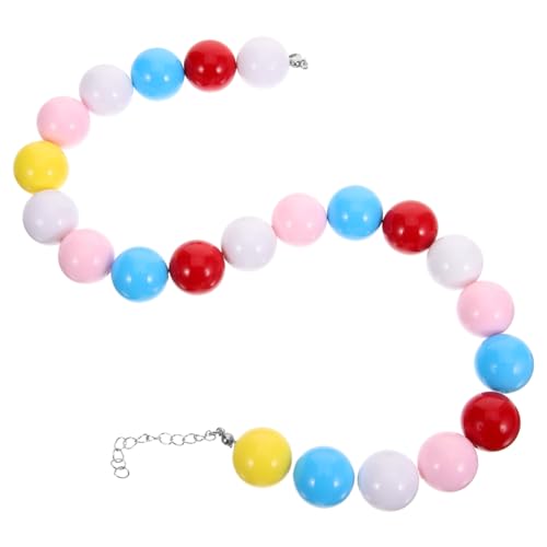 BESPORTBLE Bunte Perlenkette Regenbogenfarben Party Schmuck Karneval Festival Accessoire für Damen von BESPORTBLE