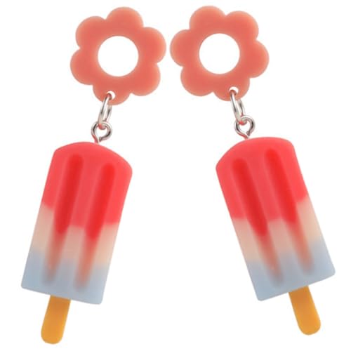 BESPORTBLE Bunte Resin Hängeohrringe Eiscreme Design Leichte Langlebige Damen Ohrschmuck Trendige Niedliche Tropfenohrringe für Mädchen Modische Ohrstecker Allergiefrei von BESPORTBLE