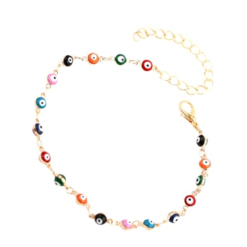 BESPORTBLE Buntes Fußkettchen mit Augendetail Verstellbare Strand Fußkette Retro Boho Schmuck für Frauen Langlebige und Praktische Knöchel Kette Modisches Accessoire für Sommer und Urlaub von BESPORTBLE