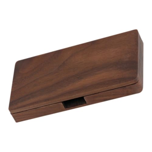 BESPORTBLE Business Card Holder aus Holz mit Magnetischem Verschluss Eleganter und Praktischer Visitenkartenhalter für Herren Tragbare Holzkartenbox als Stilvolles für Geschäftspartner und von BESPORTBLE
