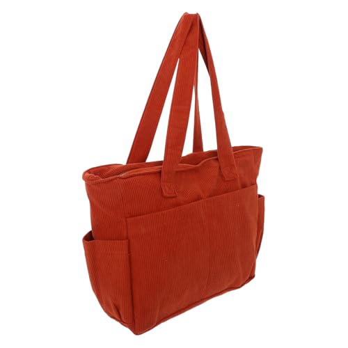 BESPORTBLE Canvas Crossbody Bag Große Kapazität Langlebige Umhängetasche und Handtasche aus Robustem Canvas für Freizeit Arbeit Reisen College Studenten Damen Herren Orange von BESPORTBLE