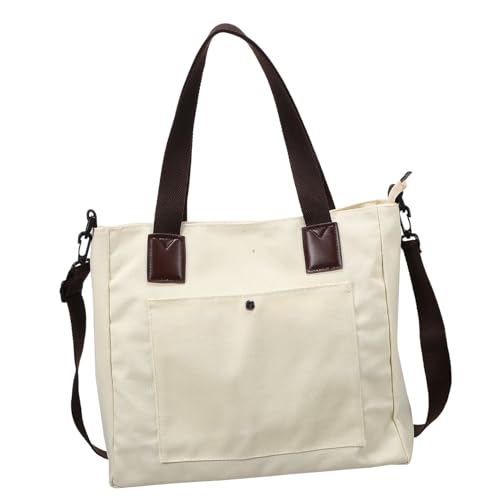 BESPORTBLE Canvas Tote Bag Damen Schultertasche Große Kapazität Langlebiges Canvas Material Robuste Casual Tragetasche für Sommer Strand Einkaufen Alltag von BESPORTBLE