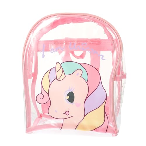 BESPORTBLE Einhorn-Rucksack Für Junge Mädchen Aus PVC-Material Bezauberndes Design Als Schultertasche Für Mädchen Großzügig Zum Verstauen Von Büchern Und Wasserflaschen von BESPORTBLE