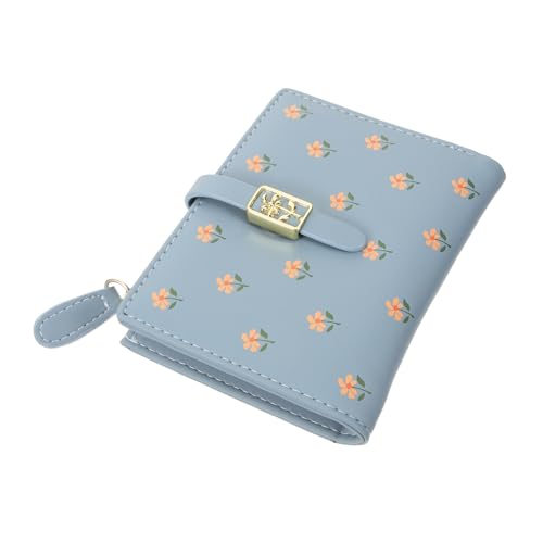 BESPORTBLE Cartoon-geldbörse Mädchen Kompakt Mini Für Damen Falten Süße Geldbörse Bunt Kupplung Süße Münzgrundstück Geldbörsen Klein Dekorative Geldbörse Pu-Leder Sky-Blue von BESPORTBLE