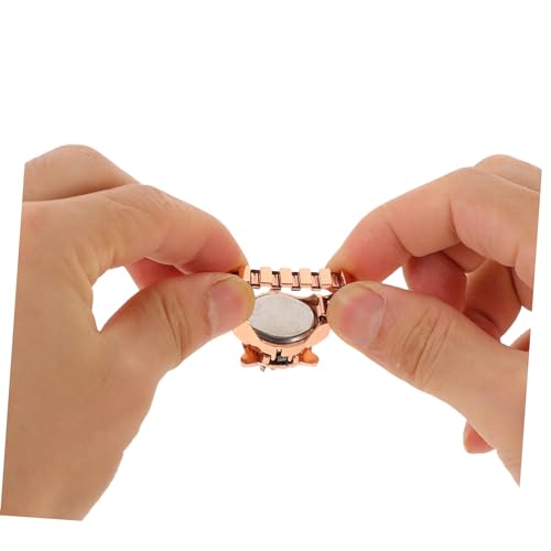 BESPORTBLE Verzierte Fingeruhr Für Damen Und Herren Ringuhr Aus Edelstahl Dekorative Uhr Modisches Fingerschmuckstück Vielseitig Einsetzbar Kleine Praktische Uhr von BESPORTBLE