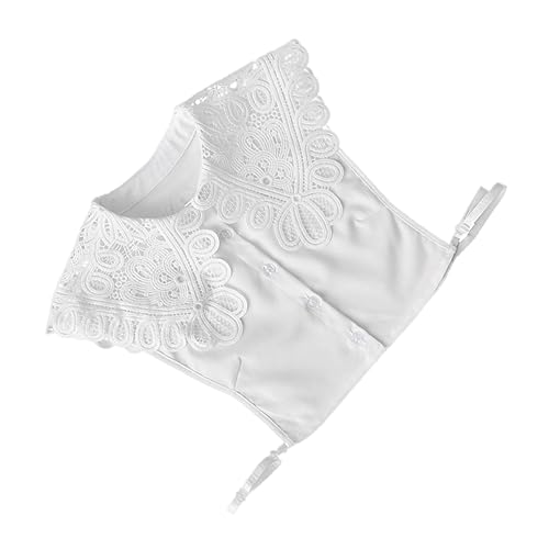 BESPORTBLE Chiffon Fake Collar mit Eleganter Spitzenverzierung Leichter Kragen Schal als Modisches Kleidungsaccessoire Teilig Material Vielseitig Kombinierbar für von BESPORTBLE