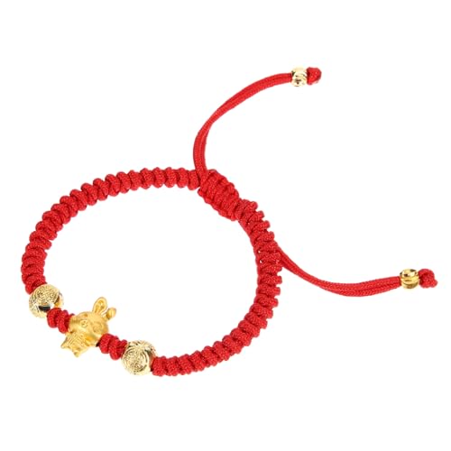 BESPORTBLE Jahr Hasen Armband Handgewebtes Rotes Schnurarmband Verstellbar Unisex Chinesisches Neujahr Glücksbringer Für Männer Und Frauen von BESPORTBLE
