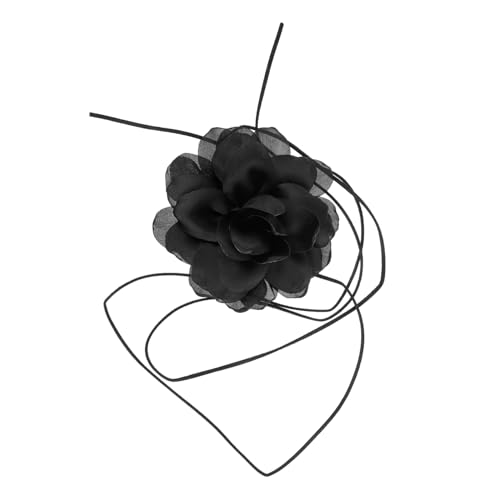 BESPORTBLE Blumen Chokerhalskette Damen Schwarze Chokerkette mit Blumendesign Mode Halskette für Partys und Anlässe Blumenkette für Frauen Stilvolles Accessoire für Tag von BESPORTBLE