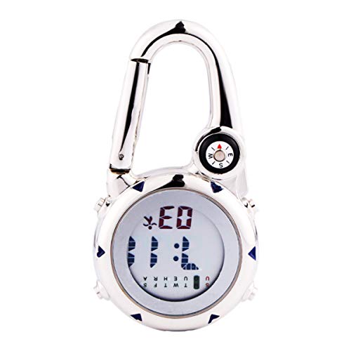 BESPORTBLE Clip-On Quarzuhr Rucksack Taschenanhänger Gürtel Uhr Taschenuhr für Ärzte Krankenschwestern Outdoor-Aktivitäten (Blau) von BESPORTBLE