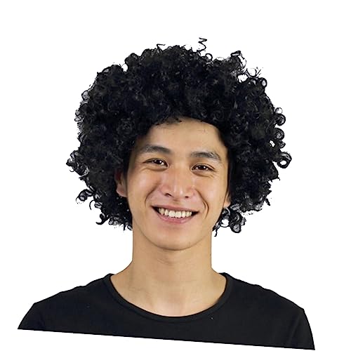 BESPORTBLE Perücke Schwarz Für Cosplay Maskerade Haarperücke Kostümperücke Frisur Cosplay Perückenhaar Perücken Echthaarperücke Halloweenperücke Elastisches Design Atmungsaktiv Für von BESPORTBLE