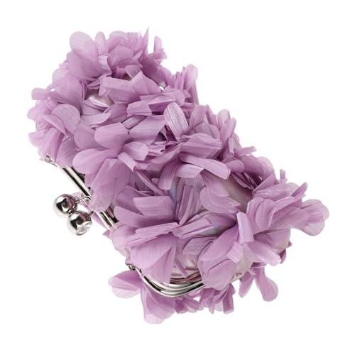 BESPORTBLE Glitzernde Clutch Mit Blumenmuster Für Damen Abendtasche Mit Abnehmbarer Kette Stilvolle Kiss-lock-handtasche Für Hochzeiten Partys Formelle Veranstaltungen von BESPORTBLE