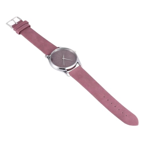 BESPORTBLE Armbanduhr Damen Quarzmodell Elegantes Zeitmesser Lederarmband Slim Uhrenband Für Frauen Rot von BESPORTBLE