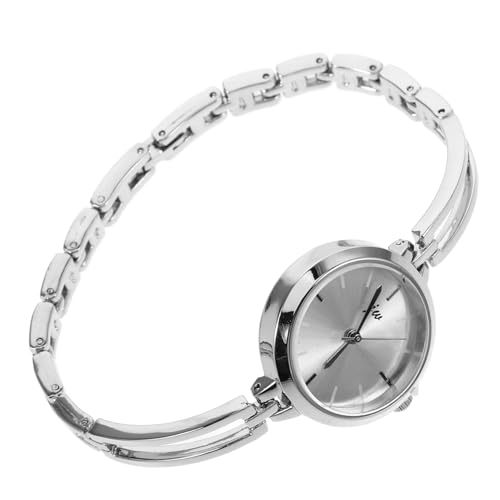 BESPORTBLE Damen Quarz Armbanduhr mit Skaliertem Silberne Edelstahl-braunette Geschenkoption für Besondere Anlässe Wie Weihnachten und Geburtstage von BESPORTBLE