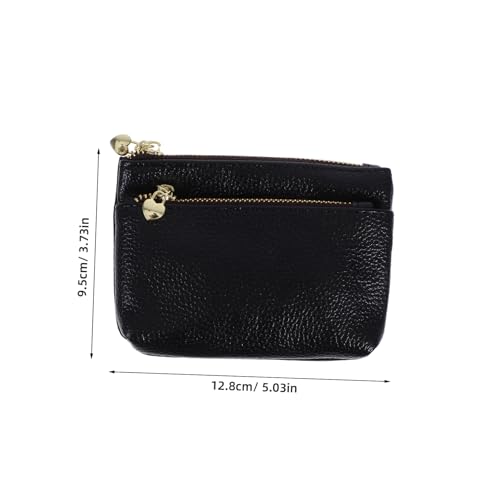 BESPORTBLE Damen Brieftasche PU Kleines Portables Portemonnaie mit Reißverschluss Multifunktionales Münzfach Karten und Führerscheintasche Kompakt für Alltag Party und Reisen von BESPORTBLE