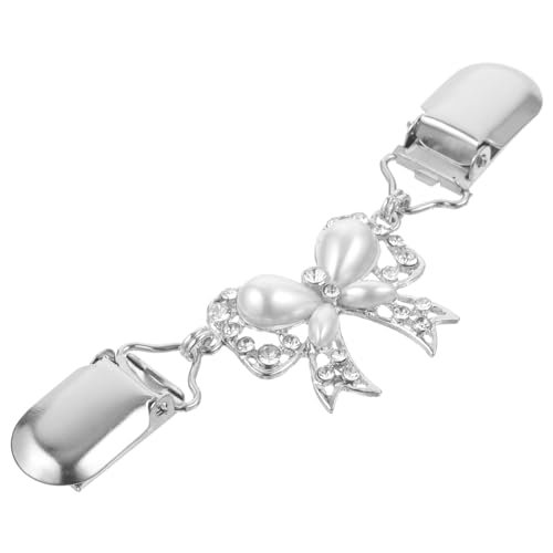 BESPORTBLE Damen Brosche Clip für Cardigan und Schal Eleganter Strickjackenclip Leicht und für Formelle Anlässe und Alltagskleidung Weiß von BESPORTBLE