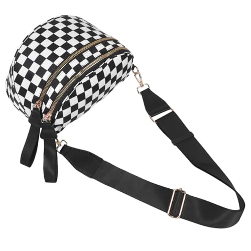 BESPORTBLE Damen Crossbody Tasche Kariert Große Kapazität Shell Bag Modisch Verstellbarer Schultergurt Vielseitig Langlebig Elegant Kariert von BESPORTBLE