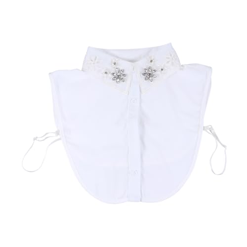 BESPORTBLE Damen Fake Shirt Kragen Abnehmbarer Blusenkragen Aus Chiffon Modisches Kleidung Zubehör Für Eleganten Look Für Blusen Und Shirts Vielseitig Kombinierbar von BESPORTBLE