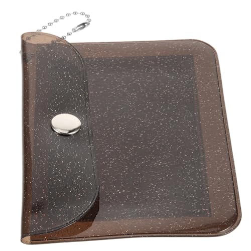 BESPORTBLE Damen Geldbörse Kompakte Schlüsselmappe Mit Knopfverschluss Transparentes Portemonnaie Für Karten Münzen Für Reisen Einkäufe Leicht Praktisch von BESPORTBLE