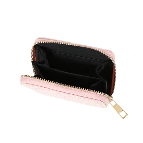 BESPORTBLE Glitzernde Damen Geldbörse Aus Pu Material Kleine Münzbörse Mit Reißverschluss Für Coins Karten Und Schlüssel Für Kosmetik Und Reise Vielseitige Aufbewahrungstasche Für von BESPORTBLE