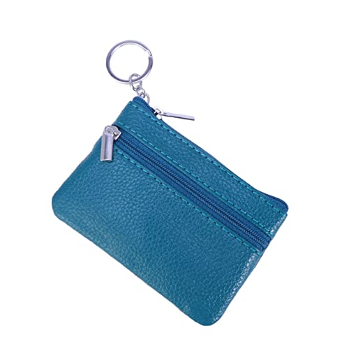 BESPORTBLE Damen Geldbörse Multifunktions Reise Kulturbeutel Echtleder Münz Geldbörse Mit Reißverschluss Lake Für Unterwegs Praktische Bus Tasche von BESPORTBLE