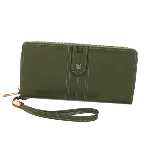 BESPORTBLE Damen Geldbörse Tragbare PU Geldbörse Modische Lange Geldbörse Für Damen Große Kapazität Kompaktes Portemonnaie Für Reisen Mit Reißverschluss Und Kartenfächern von BESPORTBLE