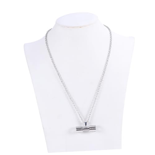 BESPORTBLE Damen Halskette Fitness mit Hantel Anhänger Silber Einzigartiges Design für Besondere Anlässe Ergänzung zu Jedem Outfit Hochwertigem Legierungsmaterial Gefertigt Stilvolle BESPORTBLE Damen Halskette Fitness mit Hantel Anhänger Silber Einzigartiges Design für Besondere Anlässe Ergänzung zu Jedem Outfit Hochwertigem Legierungsmaterial Gefertigt Stilvolle von BESPORTBLE