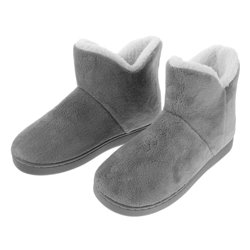 BESPORTBLE Damen Hausschuhe Hochgeschnittene Plüsch Pantoffeln Wärmende Vollumschließende Rutschfeste Ankle Boots Gemütliche Schlafzimmer Schuhe für Frauen von BESPORTBLE