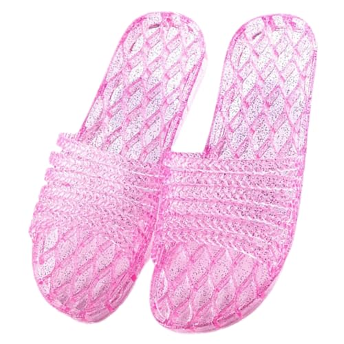 BESPORTBLE Damen Hausschuhe Rutschfest Leicht Atmungsaktiv PVC Material Modisch für Gäste Spa Hotel Indoor Slipper Komfortabel und Langlebig von BESPORTBLE