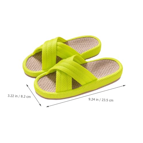 BESPORTBLE Damen Hausschuhe Sommer Indoor Slipper Atmungsaktiv Rutschfest Leicht für Zuhause Gäste Spa Wiederverwendbar Fluoreszierend Grün von BESPORTBLE