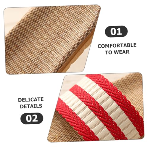 BESPORTBLE Damen Hausschuhe Sommer Offen Zehen Atmungsaktiv Rutschfest Leichte Indoor Slippers mit Dicker Weicher Sohle für Wohnzimmer Schlafzimmer Küche Rot von BESPORTBLE