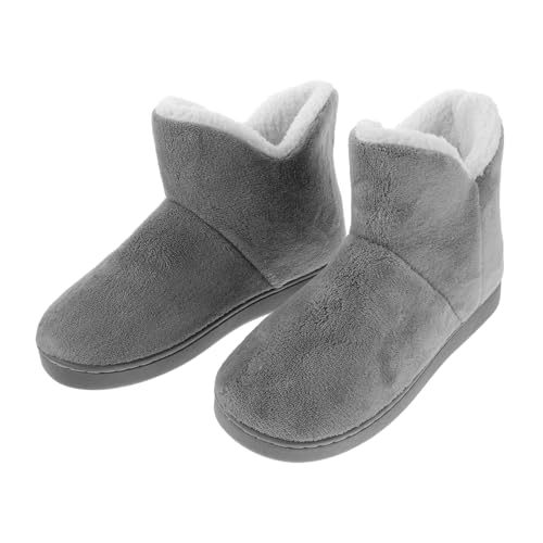 BESPORTBLE Damen Hausschuhe Warm Gefütterte Hohe Fuzzy Slippers mit Voller Fersenabdeckung Gepolstert Für Winter Innenbereich Komfortable Kuschelige Ankle Slippers von BESPORTBLE