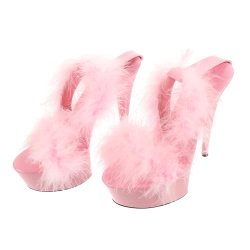 BESPORTBLE Damen High Heel Sandalen Rutschfest Plateau Pumps Modisch Design Rosa Zufällige Farbe von BESPORTBLE
