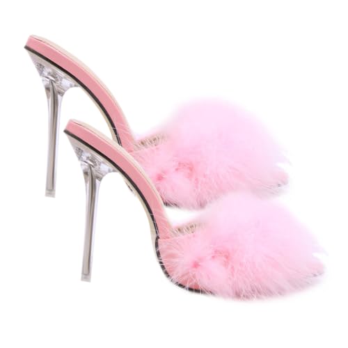 BESPORTBLE Damen High Heel Sandalen Sommer Slipper Spitz Zehenbereich Atmungsaktiv Rutschfest Komfortable Hohe Absätze Für Partys Alltag von BESPORTBLE