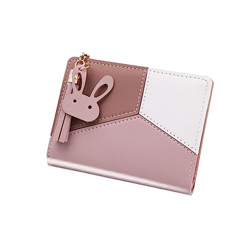 BESPORTBLE Kleiner Tragbarer Geldbeutel Für Damen Rosa Quaste Mit Reißverschluss Aus Hochwertigem Material Geeignet Für Visitenkarten Bargeld Und Kleine Gegenstände von BESPORTBLE