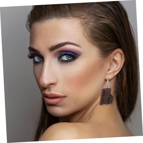 BESPORTBLE Damen Ohrhänger Schokoladen Design Resin Schmuck Leicht und Verspielte Geschenkidee für Food Valentinstag Muttertag BESPORTBLE Damen Ohrhänger Schokoladen Design Resin Schmuck Leicht und Verspielte Geschenkidee für Food Valentinstag Muttertag von BESPORTBLE