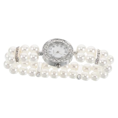BESPORTBLE Damen Perlenarmband Elastisch mit Doppelreihe Zierperlen Elegant Flexibel Verstellbar Schmuck für Frauen Mutter Tochter Anlass von BESPORTBLE