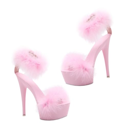 BESPORTBLE Damen Sandalen Super High Heel Sommer Plateau Sandaletten Rosa Hoher Absatz Strapazierfähiges Obermaterial Komfortabel Für Arbeit Freizeit Party Zufällige Farbe von BESPORTBLE