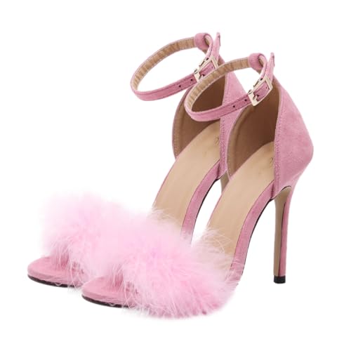 BESPORTBLE Damen Sandaletten mit Ultrahohen Dünnen Absätzen Offener Zehenpartie Leicht und Angenehm für Party Hochzeit und Sommer Modisches Design von BESPORTBLE