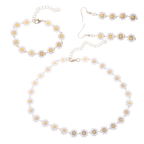 BESPORTBLE Damen Schmuckset Teilig mit Anhänger Halskette Armband und Ohrstecker Leichtes Legierungsmaterial Modisch und Langlebig für Alltag zu Geburtstag und Weihnachten von BESPORTBLE