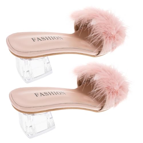 BESPORTBLE Damen Slipper mit Chunky Absatz Offen Zehen Sommer Hausschuhe aus PU und Gummi Atmungsaktiv Modisch für Strand Freizeit und Alltag BESPORTBLE Damen Slipper mit Chunky Absatz Offen Zehen Sommer Hausschuhe aus PU und Gummi Atmungsaktiv Modisch für Strand Freizeit und Alltag von BESPORTBLE
