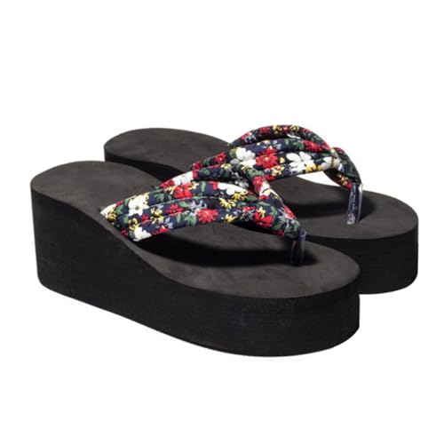 BESPORTBLE Damen Sommer Slipper mit Dicker Plateau sohle Bequeme Outdoor Sandalen Modische Keilabsatz Pantoletten Rutschfest und Vielseitig für Innen Außenbereich Geeignet Langlebiges von BESPORTBLE