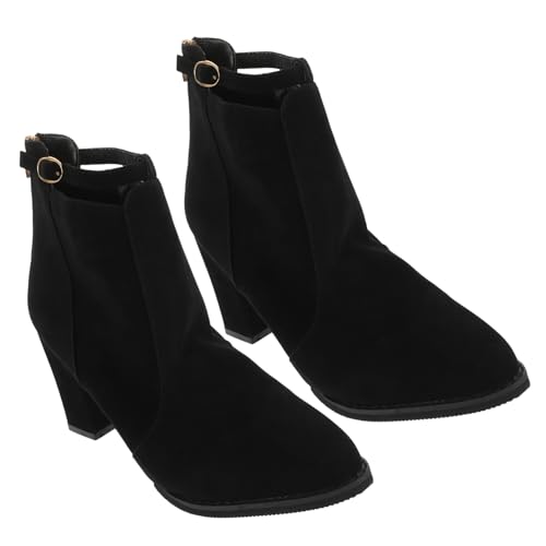 BESPORTBLE Damen Stiefeletten Schwarz Herbst Winter Boots mit Blockabsatz Komfortabel Atmungsaktiv Modisch Für Alltag und Party BESPORTBLE Damen Stiefeletten Schwarz Herbst Winter Boots mit Blockabsatz Komfortabel Atmungsaktiv Modisch Für Alltag und Party von BESPORTBLE
